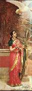 Raja Ravi Varma Swan messenger oil